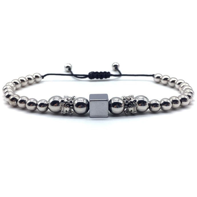 Cube Crown Charm Bracelet  wristband
